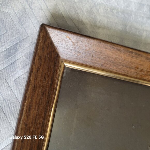 Vintage Wood Picture Photo Frames Self Standing 1970s Set of Two 2 MCM - Picture 5 of 16